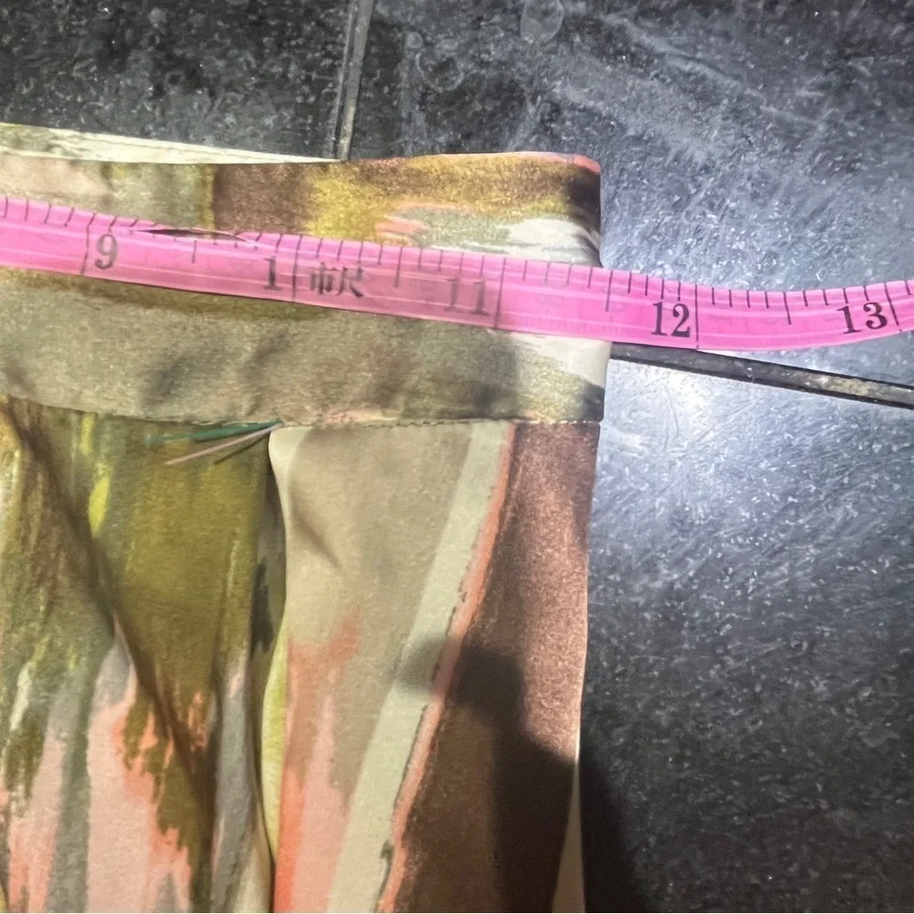 Calvin Klein Multi-Color Pleated A Line Midi Skirt Size 6 - Picture 10 of 10